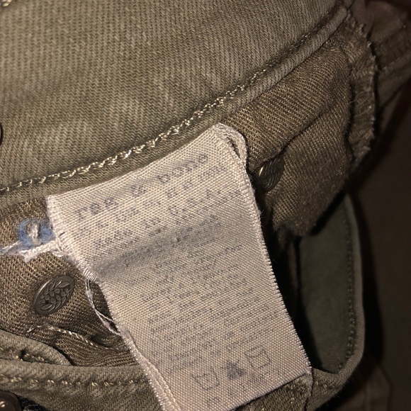 Army green rag & bone jeans - Picture 5 of 5